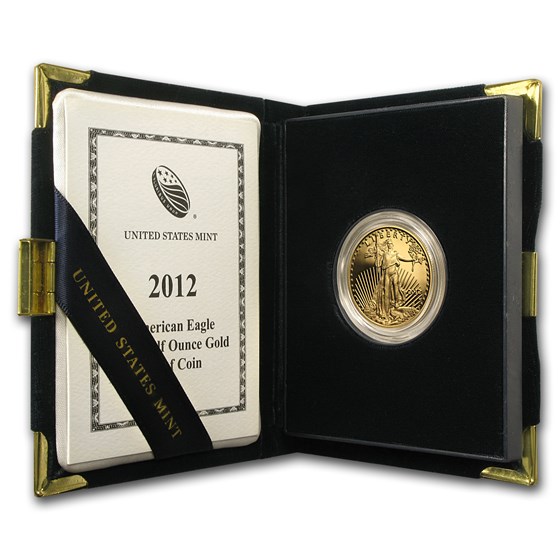 2012-W 1/2 oz Proof American Gold Eagle (w/Box & COA) 2012-W 1/2 oz Proof American Gold Eagle (w/Box & COA)