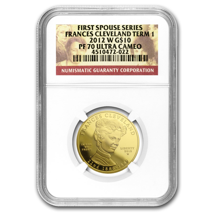 2012-W 1/2 oz Proof Gold Frances Cleveland 1st Term PF-70 NGC