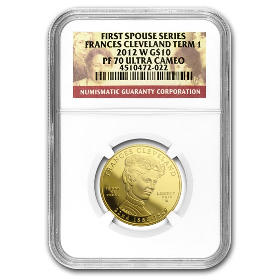 2012-W 1/2 oz Proof Gold Frances Cleveland 1st Term PF-70 NGC 2012-W 1/2 oz Proof Gold Frances Cleveland 1st Term PF-70 NGC