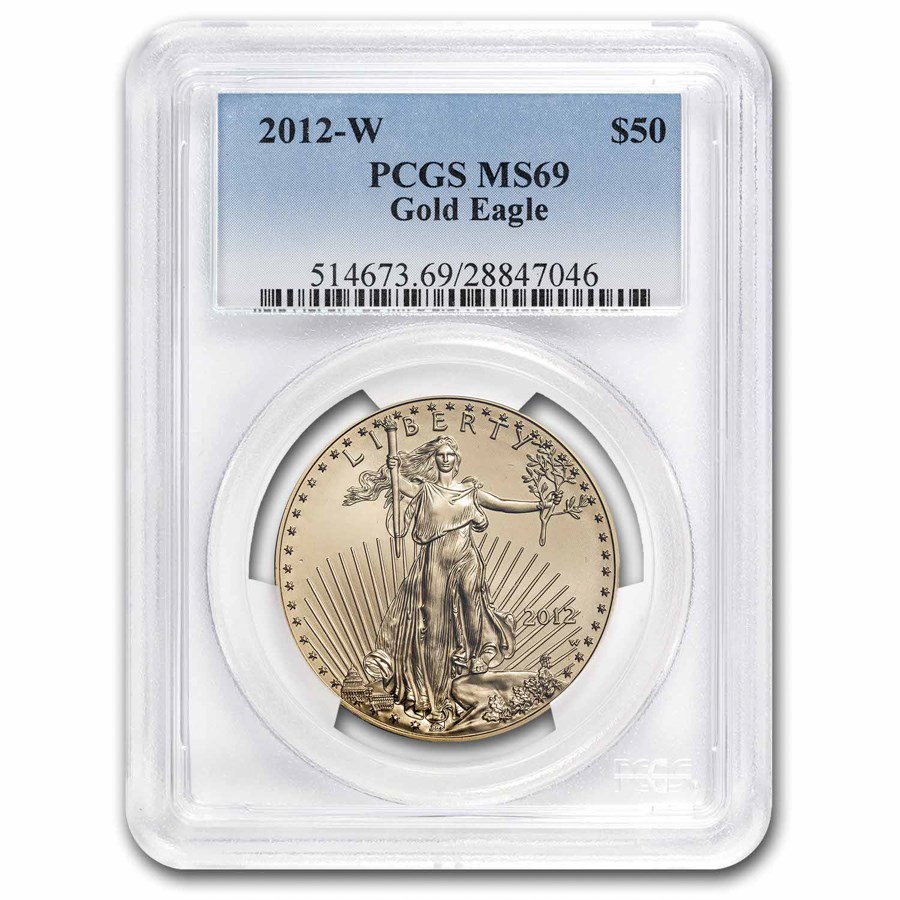 2012-W 1 oz Burnished Gold Eagle MS-69 PCGS