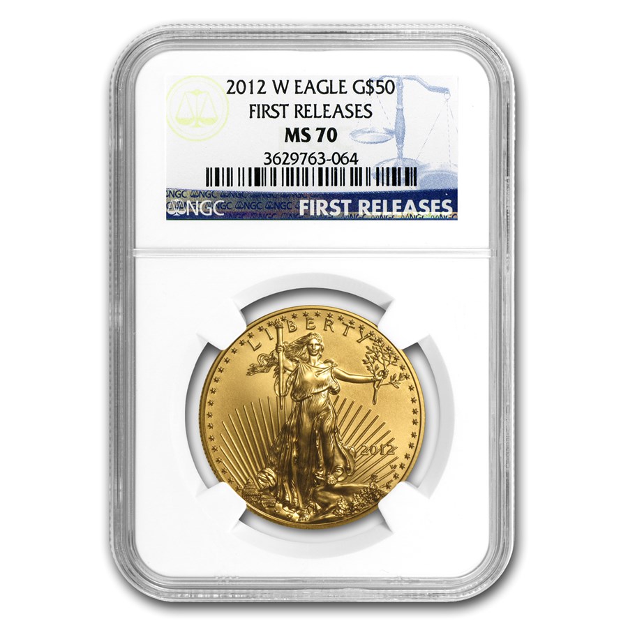 2012-W 1 oz Burnished Gold Eagle MS-70 NGC (FR)