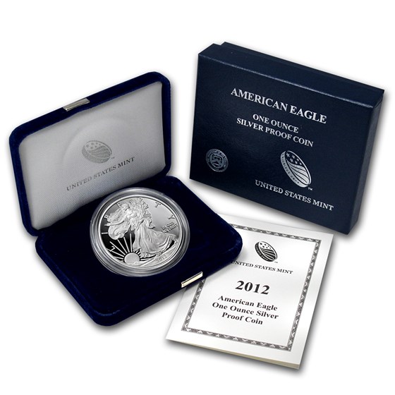 2012-W 1 oz Proof American Silver Eagle (w/Box & COA) 2012-W 1 oz Proof American Silver Eagle (w/Box & COA)