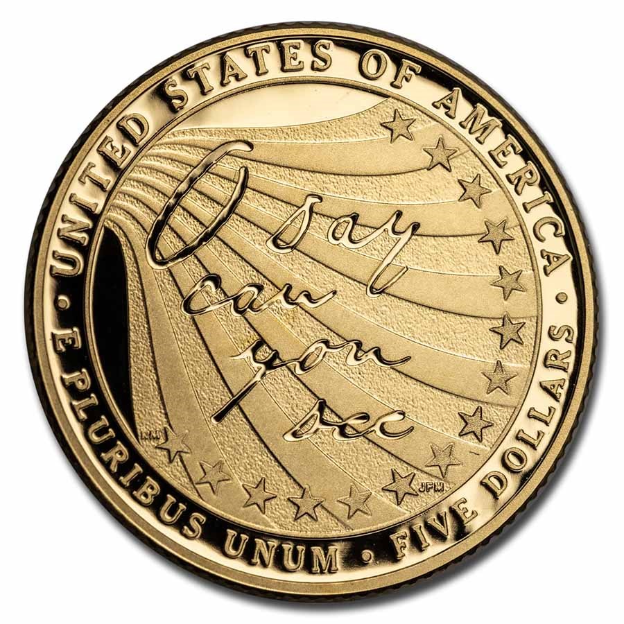 2012-W Gold $5 Commem Star Spangled Banner Proof (Capsule Only)