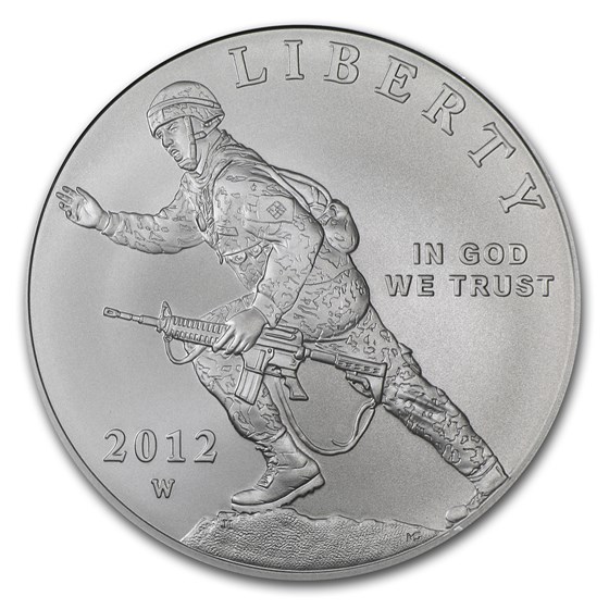 2012-W Infantry Soldier $1 Silver Commem BU (w/Box & COA) 2012-W Infantry Soldier $1 Silver Commem BU (w/Box & COA)