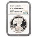 2012-W Proof American Silver Eagle PF-69 NGC 2012-W Proof American Silver Eagle PF-69 NGC