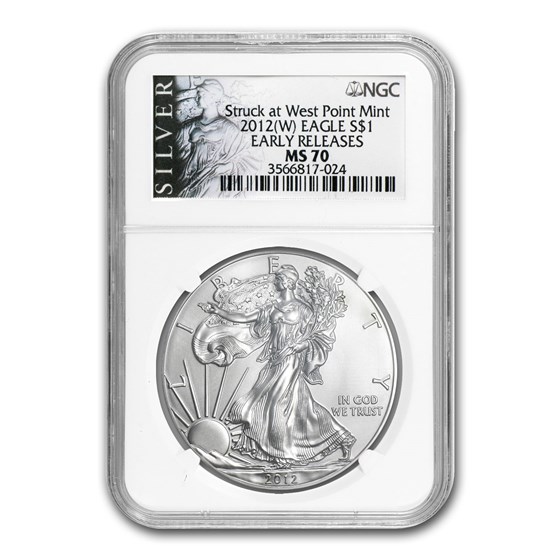 2012 (W) Silver American Eagle MS-70 NGC (ALS Label, ER) 2012 (W) Silver American Eagle MS-70 NGC (ALS Label, ER)