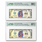 2013 $1.00 (D) Captain Hook CU-66/67 EPQ PMG (DIS#164) 2 consec.