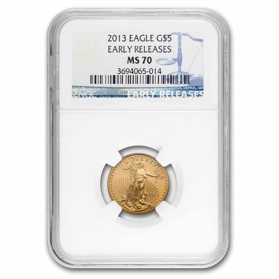 2013 1/10 oz American Gold Eagle MS-70 NGC (Early Release)