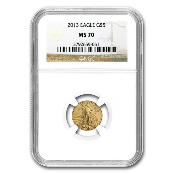 2013 1/10 oz American Gold Eagle MS-70 NGC 2013 1/10 oz American Gold Eagle MS-70 NGC