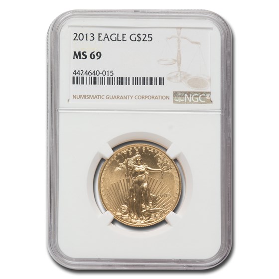 2013 1/2 oz American Gold Eagle MS-69 NGC