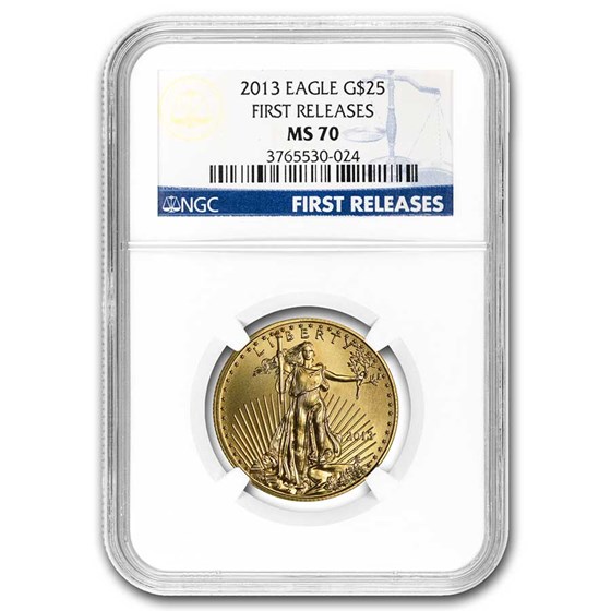 2013 1/2 oz American Gold Eagle MS-70 NGC (First Releases) 2013 1/2 oz American Gold Eagle MS-70 NGC (First Releases)