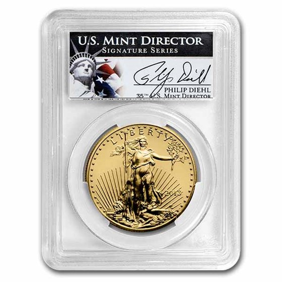 2013 1/2 oz American Gold Eagle MS-70 PCGS (Philip Diehl Signed)
