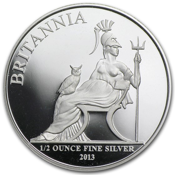 2013 1/2 oz Silver Britannia (Abrasions) 2013 1/2 oz Silver Britannia (Abrasions)