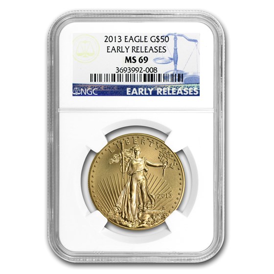 2013 1 oz American Gold Eagle MS-69 NGC (Early Releases) 2013 1 oz American Gold Eagle MS-69 NGC (Early Releases)