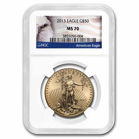 2013 1 oz American Gold Eagle MS-70 NGC (Eagle Label) 2013 1 oz American Gold Eagle MS-70 NGC (Eagle Label)
