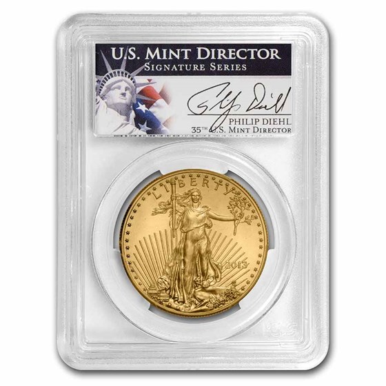 2013 1 oz American Gold Eagle MS-70 PCGS (Diehl Signed) 2013 1 oz American Gold Eagle MS-70 PCGS (Diehl Signed)