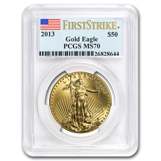 2013 1 oz American Gold Eagle MS-70 PCGS (FirstStrike®) 2013 1 oz American Gold Eagle MS-70 PCGS (FirstStrike®)