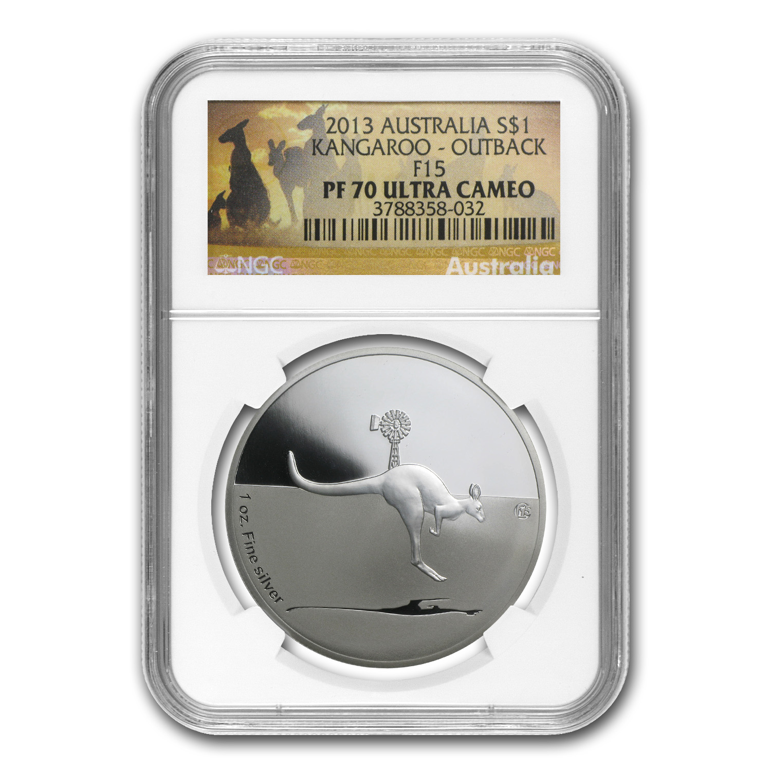 Buy 2013 1 oz Proof Silver Kangaroo in Outback F15 Privy PF-70 NGC