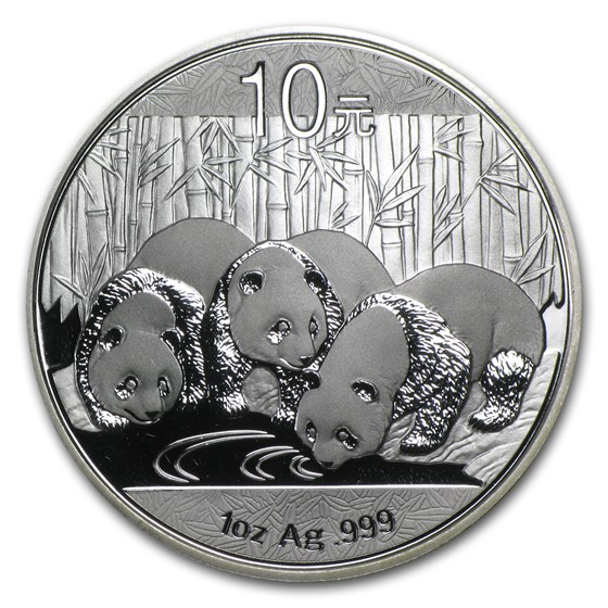2013 1 oz Silver Chinese Panda (Spots) 2013 1 oz Silver Chinese Panda (Spots)