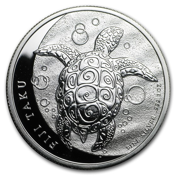 2013 1 oz Silver New Zealand Mint $2 Fiji Taku (Abrasions) 2013 1 oz Silver New Zealand Mint $2 Fiji Taku (Abrasions)