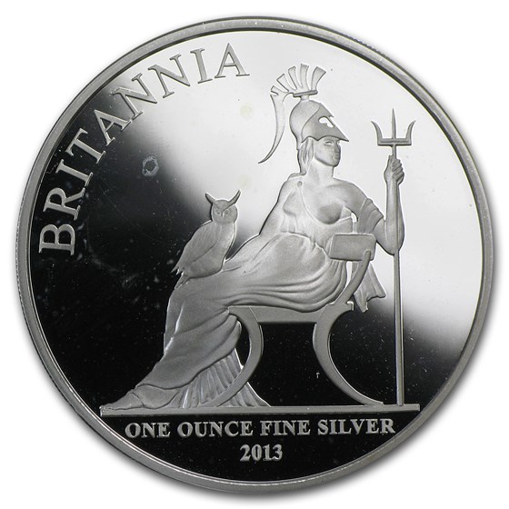 2013 1 oz Silver Proof Britannia (Abrasions) 2013 1 oz Silver Proof Britannia (Abrasions)