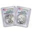 2013 2-Coin Silver Eagle Set MS/PR-69 PCGS (FS, West Point)