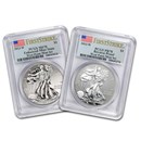 2013 2-Coin Silver Eagle Set MS/PR-70 PCGS (FS, West Point)