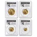 2013 4-Coin American Gold Eagle Set MS-70 PCGS (Signed Label)