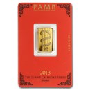 2013 5 gram Gold Bar - PAMP Suisse Year of the Snake (In Assay)
