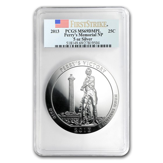 2013 5 oz Silver ATB Perry's Victory MS-69 DMPL PCGS (FS) 2013 5 oz Silver ATB Perry's Victory MS-69 DMPL PCGS (FS)
