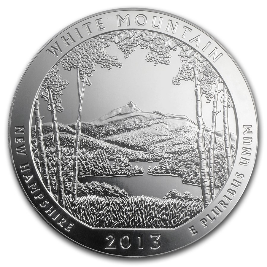 2013 5 oz Silver ATB White Mountain National Park, NH