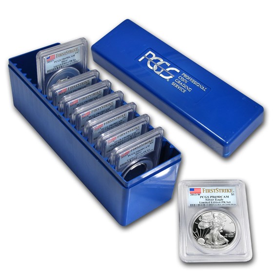 2013 8-Pc Proof Silver Eagle Limited Edition Set PR-69 PCGS (FS) 2013 8-Pc Proof Silver Eagle Limited Edition Set PR-69 PCGS (FS)