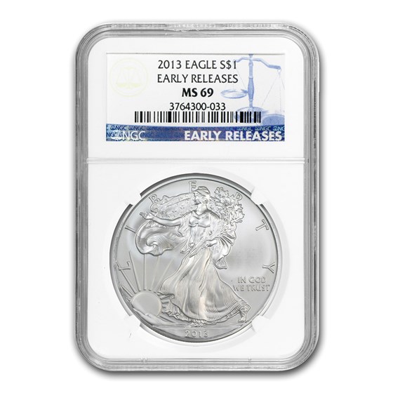 2013 American Silver Eagle MS-69 NGC (Early Releases) 2013 American Silver Eagle MS-69 NGC (Early Releases)