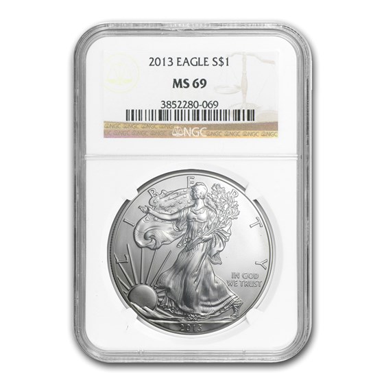 2013 American Silver Eagle MS-69 NGC