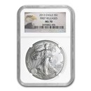 2013 American Silver Eagle MS-70 NGC (1st Releases, Eagle Label)