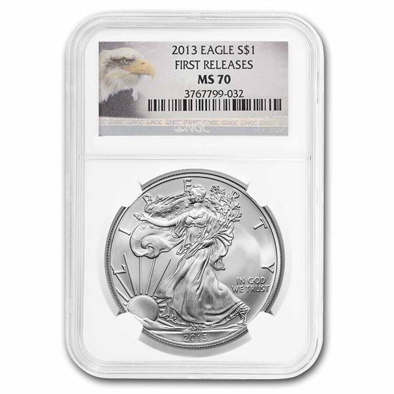 2013 American Silver Eagle MS-70 NGC (FR, Eagle Label) 2013 American Silver Eagle MS-70 NGC (FR, Eagle Label)