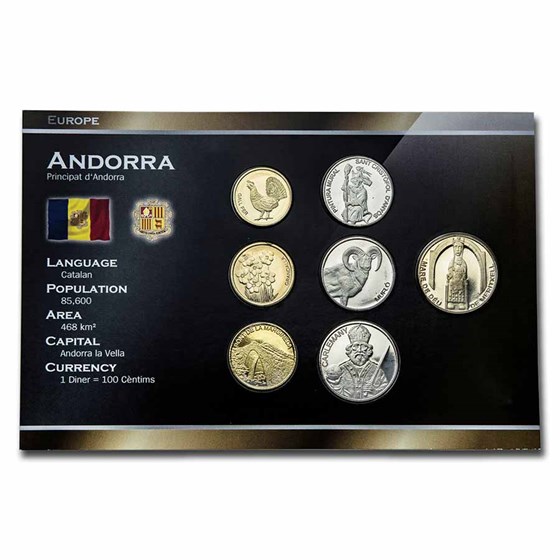 2013 Andorra Pre-Euro 7-Coin Set BU 2013 Andorra Pre-Euro 7-Coin Set BU