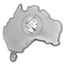 2013 AUS 1 oz Silver Kangaroo Map Shape (Box & COA)