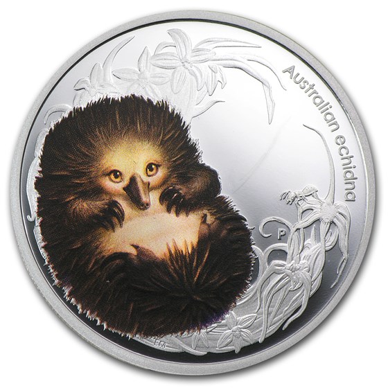 2013 Australia 1/2 oz Silver Bush Babies II Echidna Proof 2013 Australia 1/2 oz Silver Bush Babies II Echidna Proof