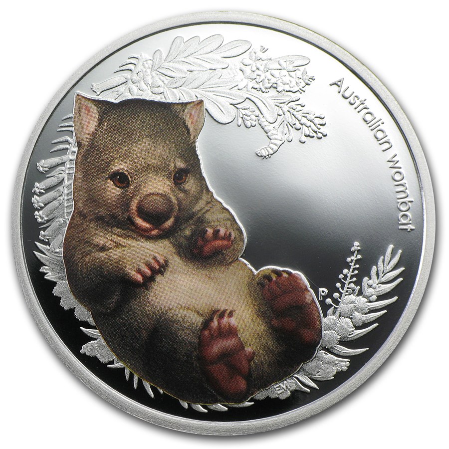 2013 Australia 1/2 oz Silver Bush Babies II Wombat Proof ...