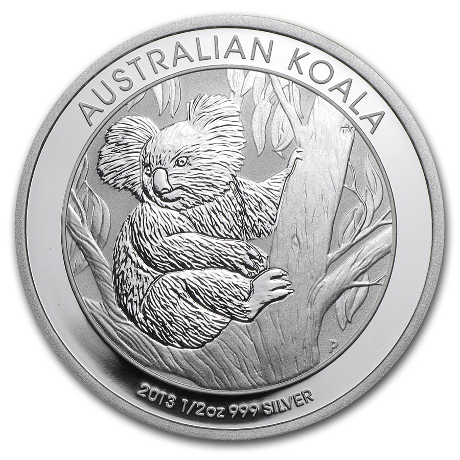 2013 Australia 1/2 oz Silver Koala BU