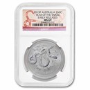 2013 Australia 1/2 oz Silver Year of the Snake MS-69 NGC (ER)