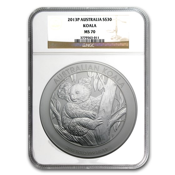 2013 Australia 1 kilo Silver Koala MS-70 NGC 2013 Australia 1 kilo Silver Koala MS-70 NGC