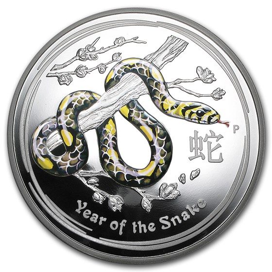 2013 Australia 1 kilo Silver Year of the Snake BU (Colorized) 2013 Australia 1 kilo Silver Year of the Snake BU (Colorized)