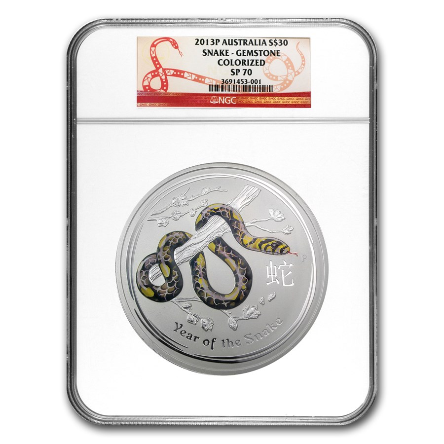 2013 Australia 1 kilo Silver Year of the Snake SP-70 NGC
