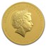 2013 Australia 1 oz Gold Lunar Snake BU (Series II, Orange Color)