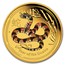 2013 Australia 1 oz Gold Lunar Snake Prf (Series II, Colorized)