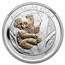 2013 Australia 1 oz Silver Koala MS-69 NGC (Gilded, ER)