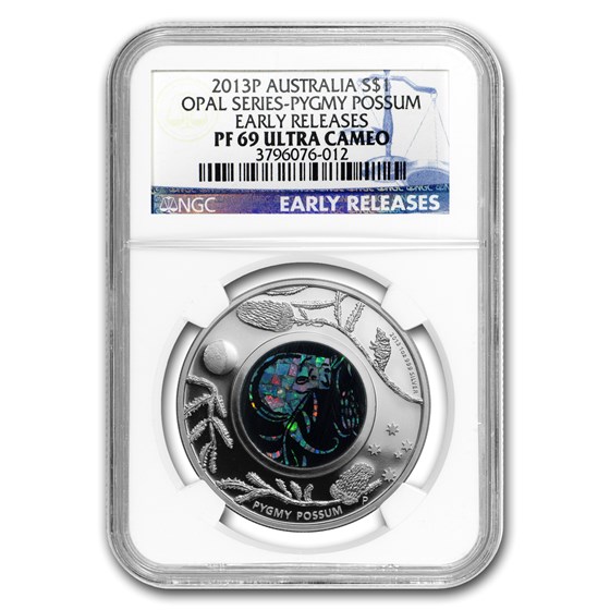 2013 Australia 1 oz Silver Opal Pygmy Possum PF-69 NGC (ER) 2013 Australia 1 oz Silver Opal Pygmy Possum PF-69 NGC (ER)