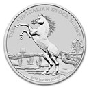 2013 Australia 1 oz Silver Stock Horse BU